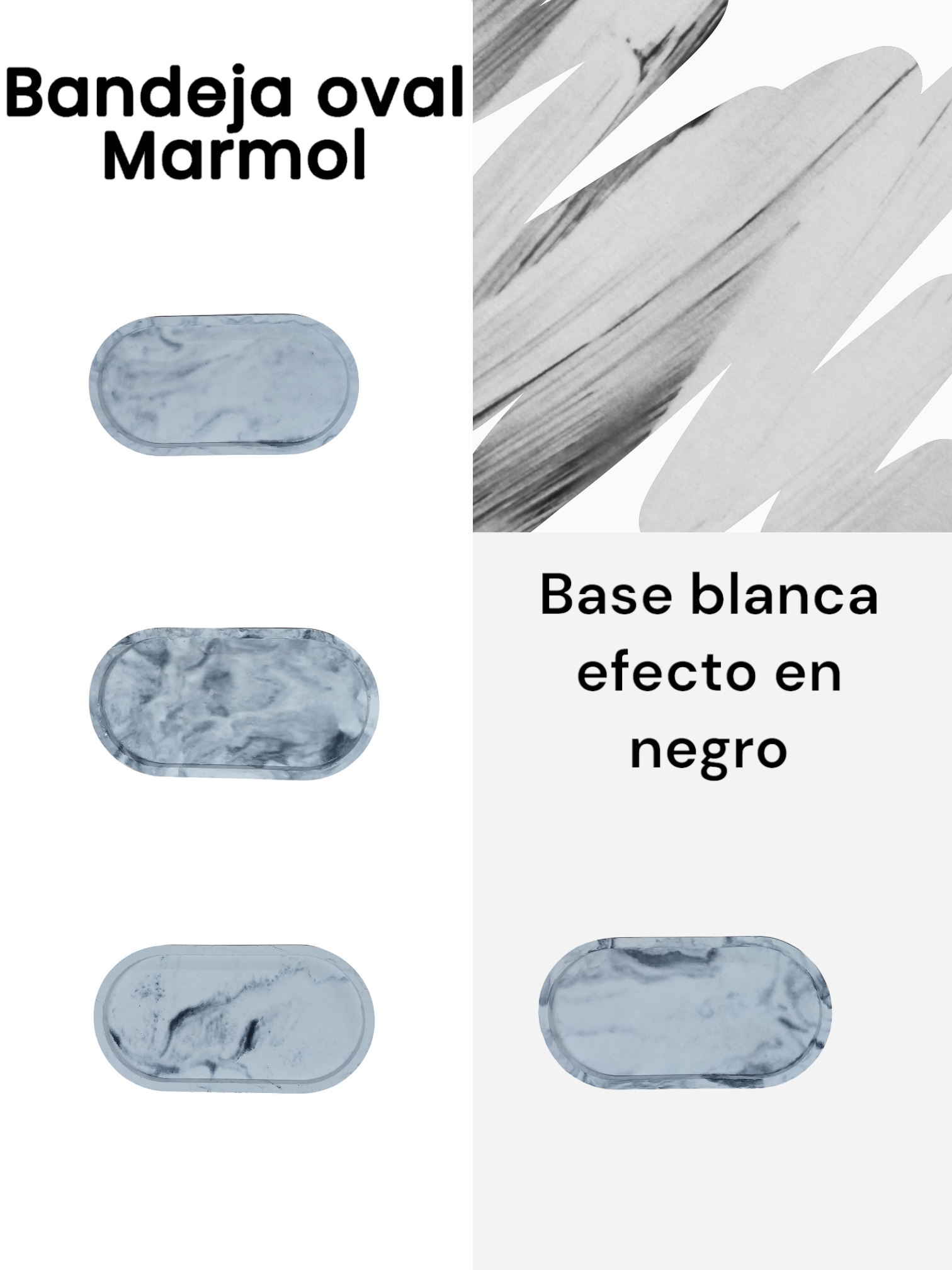 Bandeja Oval Marmol - Imagen 3